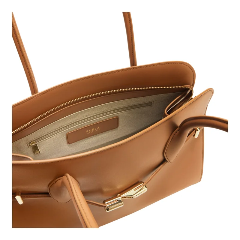 Furla Brown Goccia Dome Tote L for Women | Best Price UAE